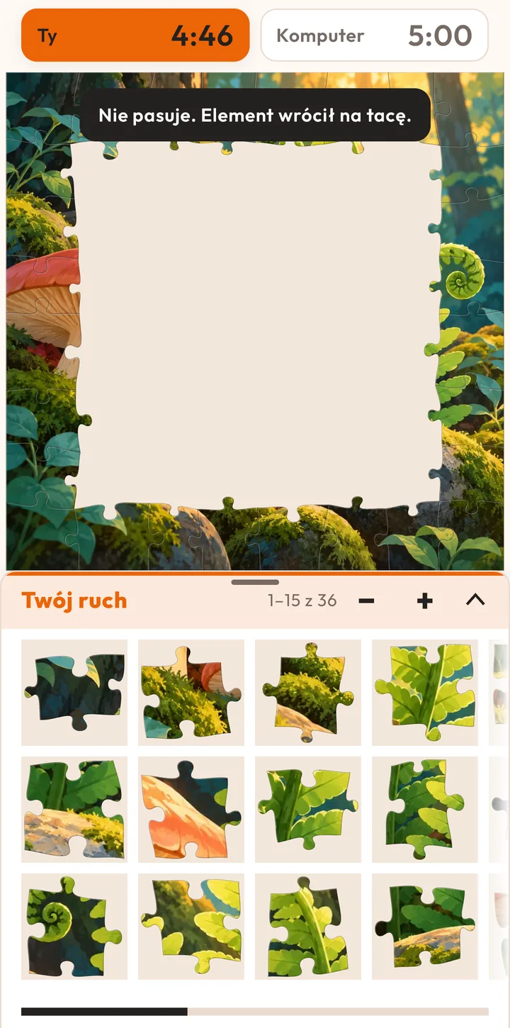 Plansza z gotową ramką w aplikacji